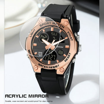 Findtime Womens Military Tactical Digital Watch Sport Waterproof Analog Watches LED Backlight Alarm Stopwatch
